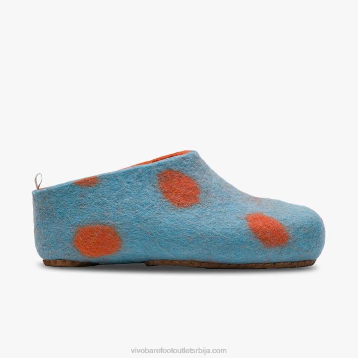 аква наранџаста 6BZ8S225 Vivobarefoot мим филцане папуче деца