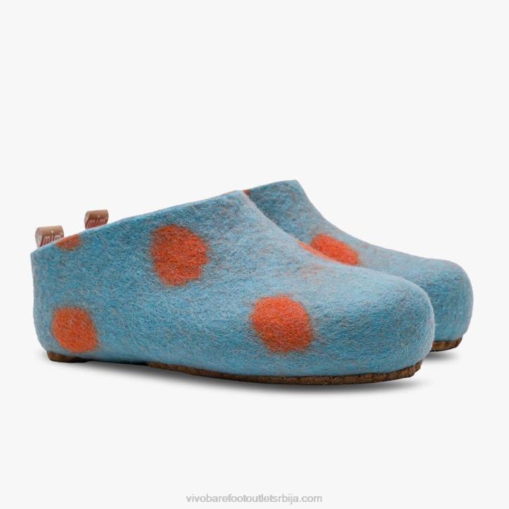 аква наранџаста 6BZ8S225 Vivobarefoot мим филцане папуче деца
