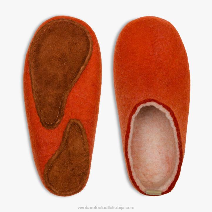 наранџаста 6BZ8S57 Vivobarefoot мим филцане папуче