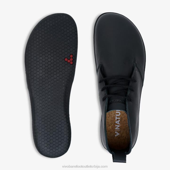 Црна кожа 6BZ8S60 Vivobarefoot гоби иии мен